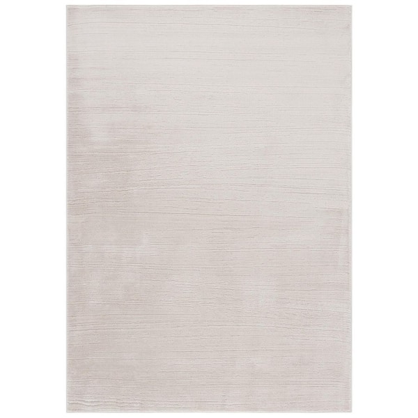 SAFAVIEH Whisper 4 ft. x 6 ft. Ivory/Taupe Distressed Striped Area Rug