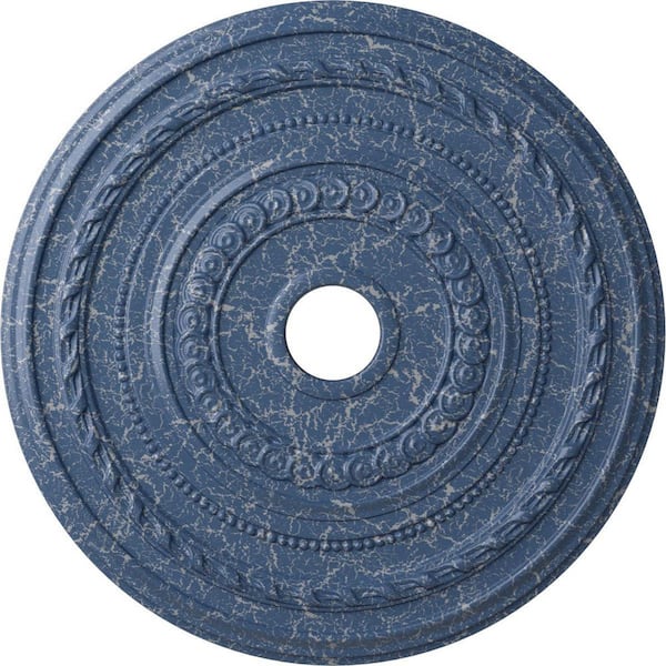 Ekena Millwork 1-3/8 in. x 25-1/2 in. x 25-1/2 in. Polyurethane Cole Ceiling Medallion, Americana Crackle