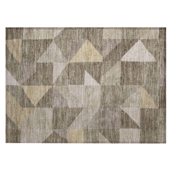 Chantille Machine Washable Indoor/Outdoor Abstract ACN2373 Khaki 2 ft. x 3 ft. Accent Rug