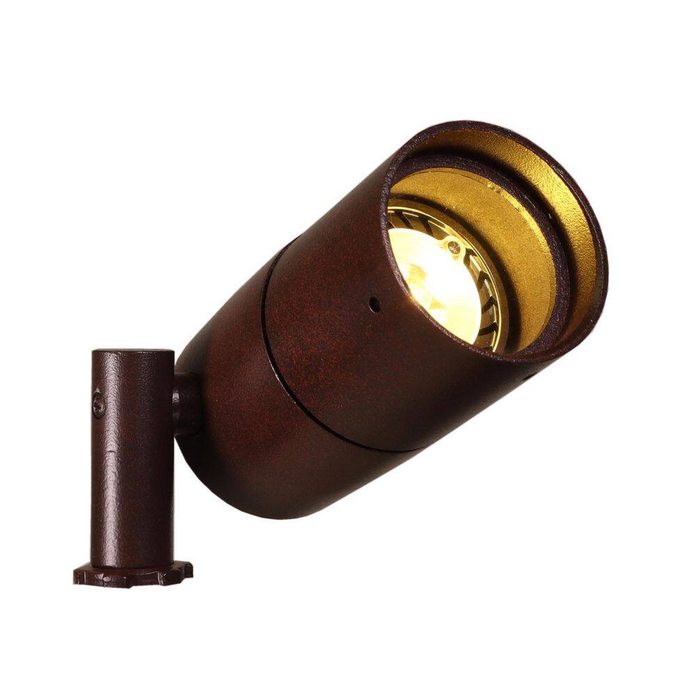 Rust Aluminum Modern Outdoor Bullet Spotlight