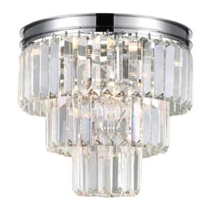 Weiss 8 Light Flush Mount With Chrome Finish