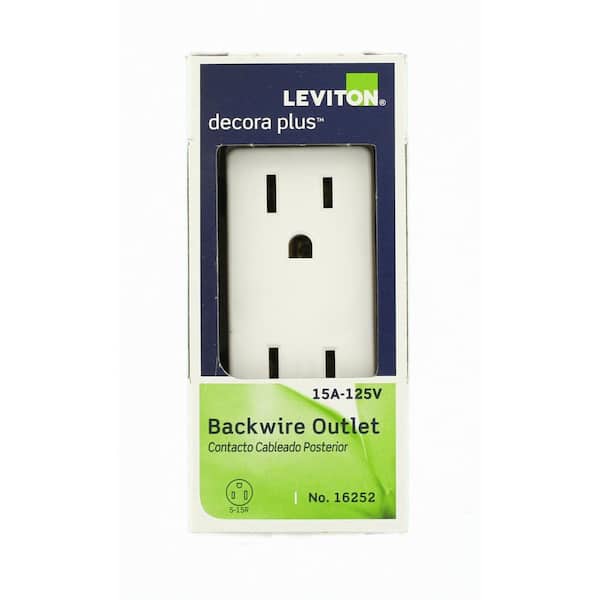 Decora Plus 15 Amp 125 V Industrial Grade Duplex Outlet/Receptacle, White (1-Pack) 16252-WS