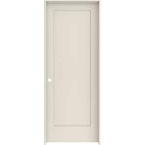 28 in. x 80 in. 1 Panel Shaker Right-Hand Primed Solid Core Wood Single Prehung Interior Door
