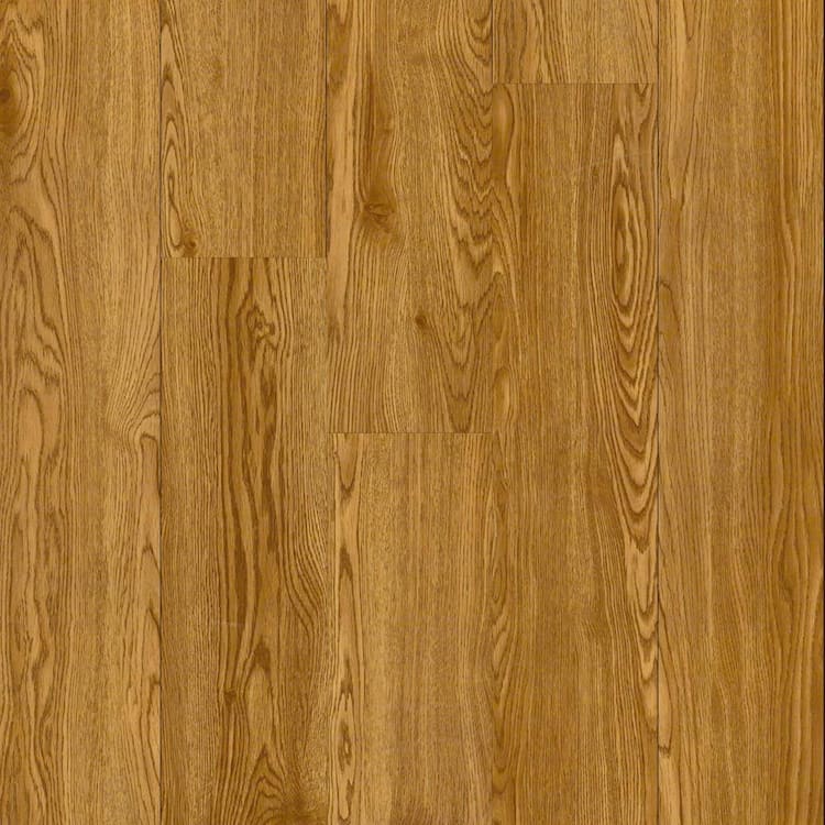 TrafficMaster Honey Oak 4 MIL x 6 in. W x 36 in. L Peel and Stick Water Resistant Luxury Vinyl Plank Flooring (36 sqft/case)