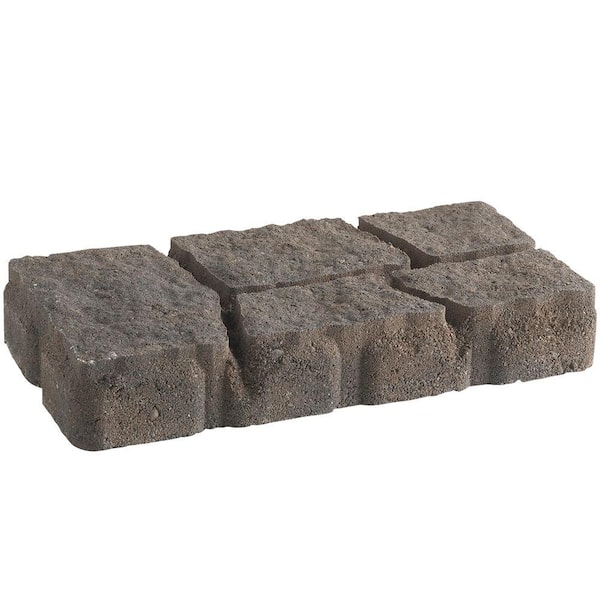 Pavestone Cobble Paver 12 in. x 6 in. x 2 in. Charcoal/Tan Concrete Paver