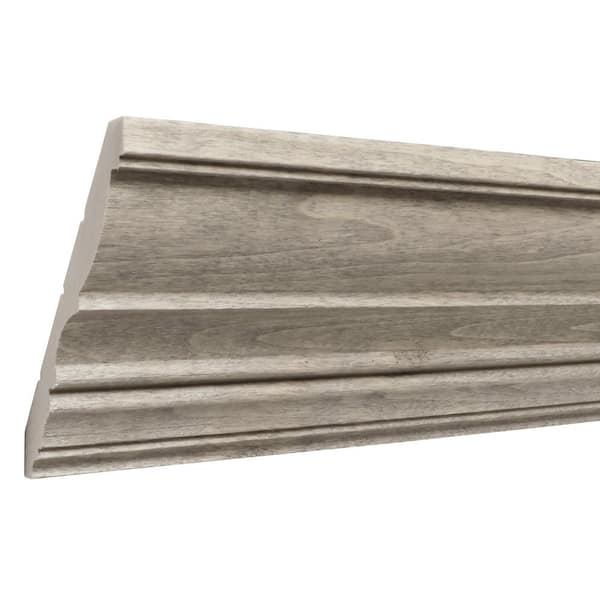 Prestained Gray 1/2 in. x 4-1/2 in. x 96 in. Wood Crown Moulding