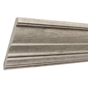 Prestained Gray 1/2 in. x 4-1/2 in. x 96 in. Wood Crown Moulding