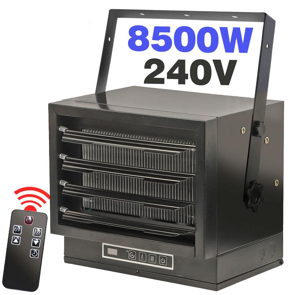 8500W Electric Garage Heater 240V with Thermostat and Timer, with Overheat 