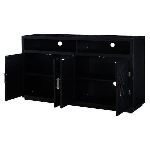 COWLOWN 60 in. W x 15.7 in. D x 33.36 in. H Bathroom Black Linen Cabinet