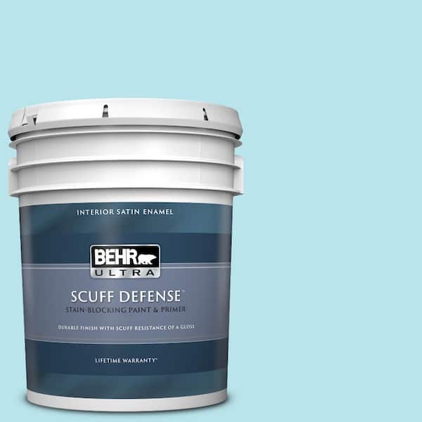 BEHR ULTRA 5 gal. #510A-3 Fresh Water Extra Durable Satin Enamel Interior Paint & Primer