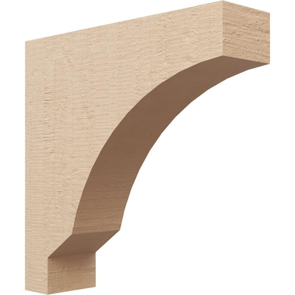 Ekena Millwork 5-in. x 20-in. x 20-in. Series 1 Thin Moab Rough Cedar Woodgrain Timberthane Polyurethane Corbel, Primed Tan