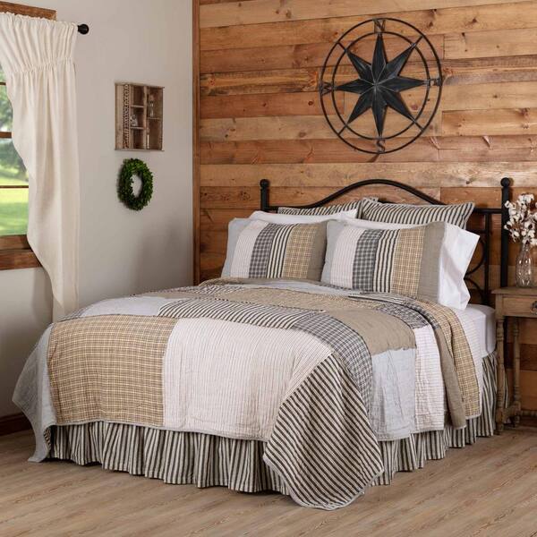 VHC Brands Sawyer Mill Ticking Stripe Coverlet Collection Coordinating Bedding Home Décor In Asstd. Sizes, Colors