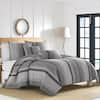 Nautica Vessey 1-Piece Dark Gray Striped Cotton Twin Quilt 217146 - The  Home Depot