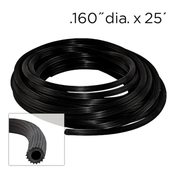0.160 in. x 25 ft. Black Screen Spline