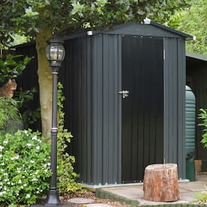 4 ft. W x 6 ft. D Metal Storage Shed 24 sq.ft., Grey