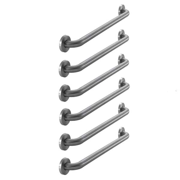Glacier Bay 24 in. Grab Bar Combo in Brushed Stainless Steel (6-Pack)