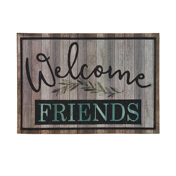 Mohawk Home Farmhouse Friends Multi 18 in. x 30 in. Door Mat
