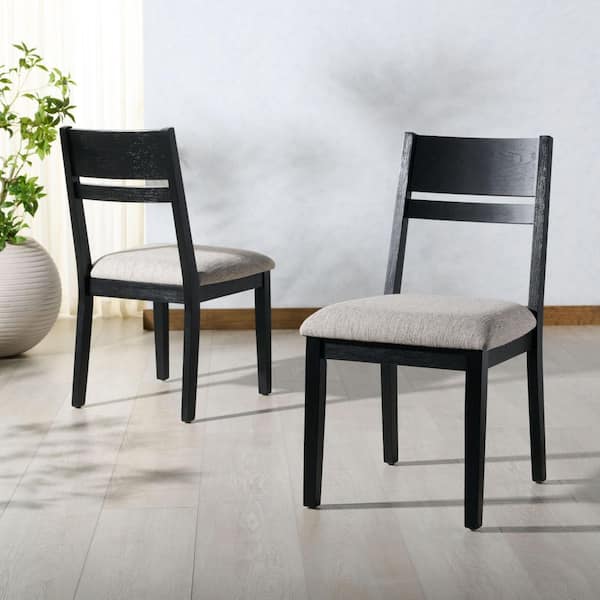 Bellalexa Black/Light Gray Dining Chair (Set of 2)