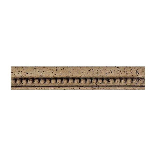 Daltile Fashion Accents Noce Bead 2-1/4 in. x 13 in. Travertine Chair Rail Wall Tile (0.27083 sq. ft. / piece)
