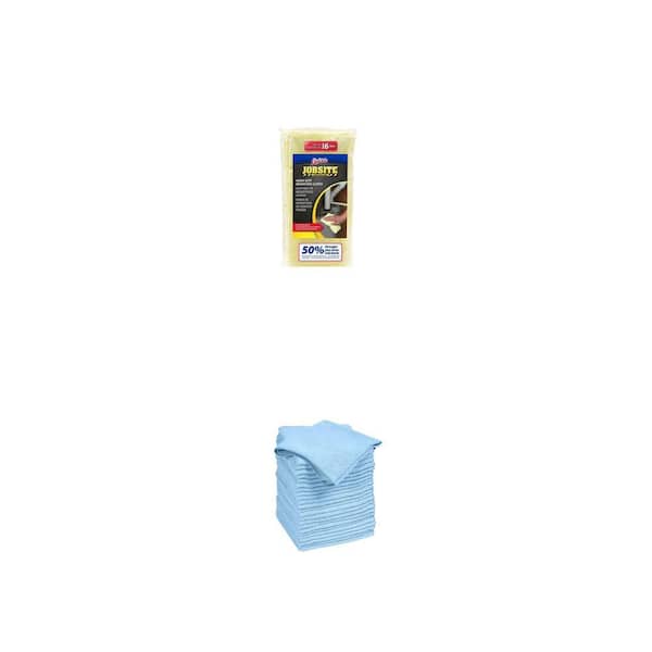 Jobsite Heavy-Duty Microfiber Cloth (16-Pack) and 14 in. x 14 in. Microfiber Towels (24-Pack) Combo
