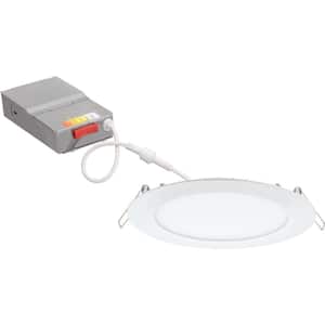 Contractor Select WF6 SWW5 6 in. Selectable CCT Ultra Slim Canless Integrated LED White Recessed Light