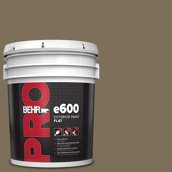 BEHR PRO 5 gal. #710D-6 Butternut Wood Flat Exterior Paint