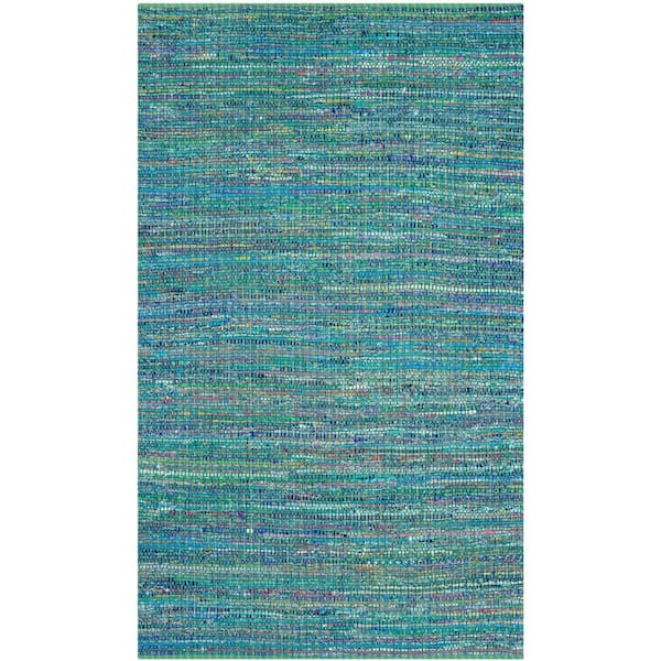 SAFAVIEH Nantucket Blue 5 ft. x 8 ft. Striped Area Rug
