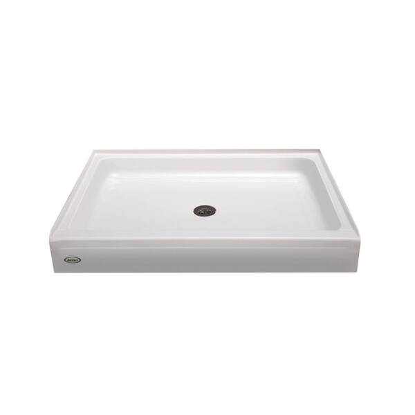 JACUZZI 42 in. x 36 in. Center Drain 6 in. Shower Base in White