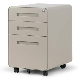 Aviya 3-Drawer Grey Metal 15.75 in. W Vertical File Cabinet