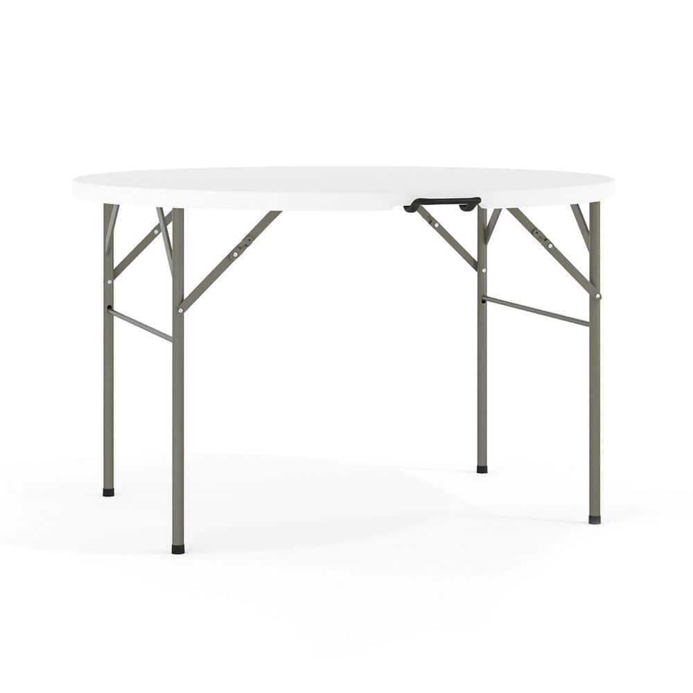 47.75 in. Granite White Plastic Tabletop Metal Frame Folding Table price history on PriceWatchPro