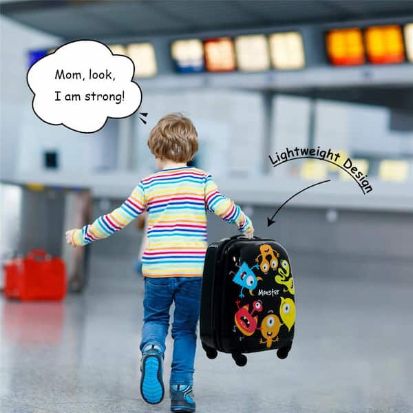 2-PC Kids Luggage Set 12 in. Backpack and 16 in. Rolling Suitcase Travel ABS
