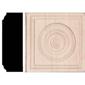 2-1/2 in. x 2-1/2 in. x 7/8 in. Maple Rosette Moulding