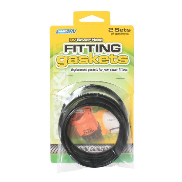 Camco Replacement Sewer Fitting Gaskets, Bayonet & 4 In 1 Adapter