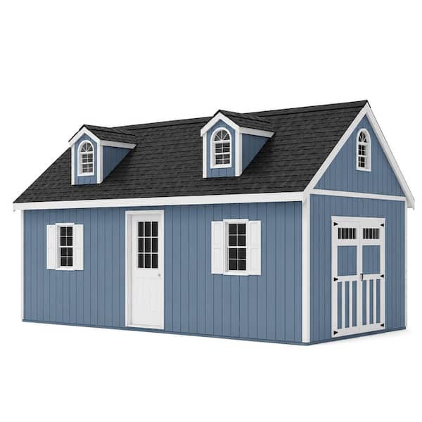 Planner's Paradise 12 ft. x 24 ft. Wood Shed Kit with Transom Doors, Loft, and Stylish Dormer Kit (288 sq. ft.)