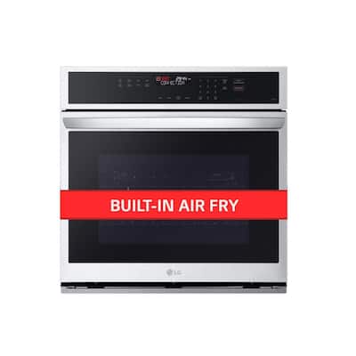 4.7 cu. ft. Smart Single Electric Wall Oven with Fan Convection, Air Fry in PrintProof in Stainless Steel