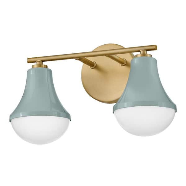 LARK - Haddie 14.5 in. 2 Light Seafoam Vanity Light