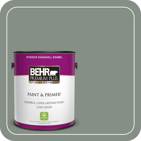 BEHR PREMIUM PLUS 1 gal. #ECC-49-3 Forest Moss Eggshell Enamel Low Odor Interior Paint & Primer