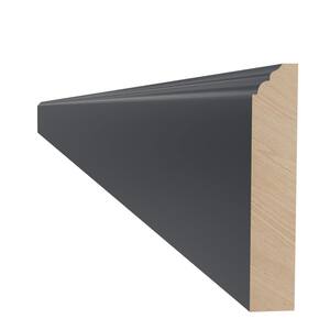 Navarre Onyx Gray Plywood Shaker Stock Assembled Furniture Wall Kitchen Cabinet Molding 96 in. x 4 in. x 0.75 in.