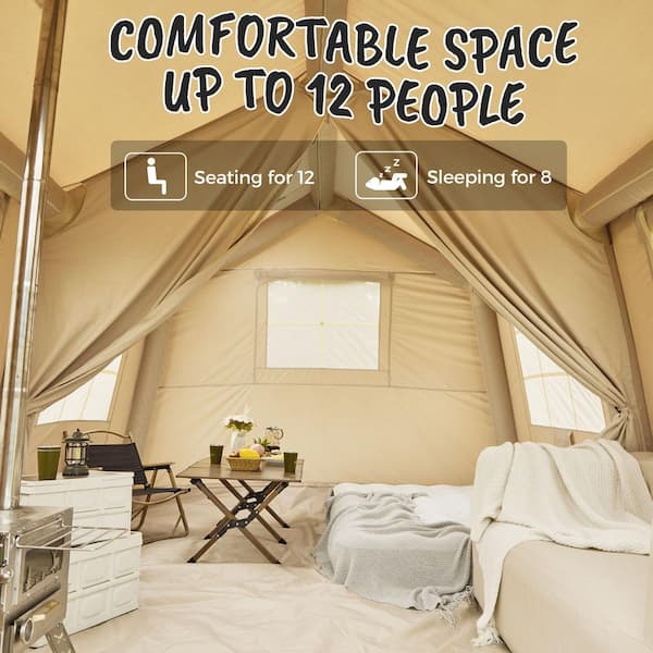 パーソンズフォーメン ドラッパーズ スリーピース セットアップ ライトベージュ DSNAPE 4-Season 10 ft. x 13 ft. Beige Inflatable Camping Tent with