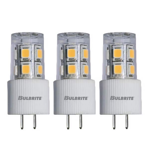 Bulbrite 15 - Watt Equivalent Warm White Light JC (G4) Bi-Pin, Dimmable Clear LED Light Bulb 2700K (3-Pack)