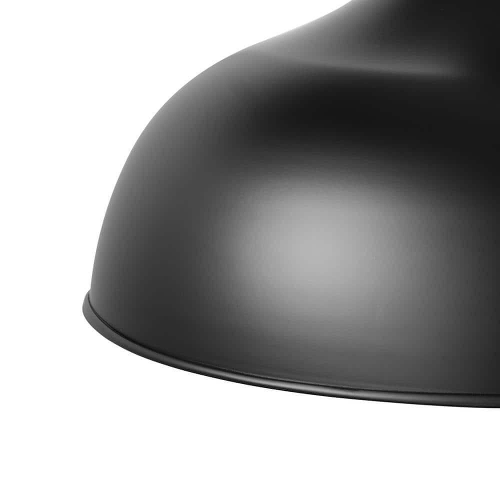 Black Industrial Dimmable Outdoor Wall Light with Dusk-to-Dawn Sensor