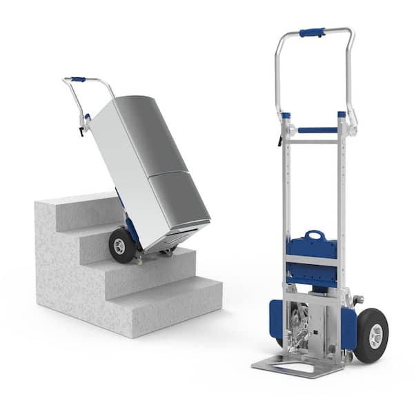 Unbranded Electric Heavy-Duty Stair Climbing Hand Trucks- 440 lbs. Capacity with Brakes & Foldable Handle & Solid Tyres