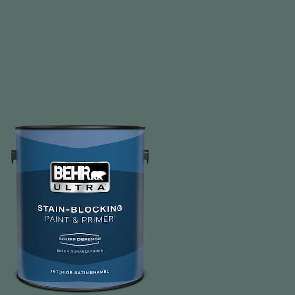 BEHR ULTRA 1 gal. #N430-6 Meteorological Extra Durable Satin Enamel Interior Paint & Primer