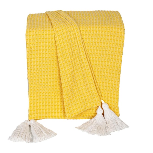 Best Designed Yellow Cotton Throw from Parkland Collection