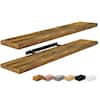 Sorbus 2-Pack Long Floating Shelves, 35 in. W x 9 in. D Walnut Decorative Wall Shelf WD-FLTLG-BRW