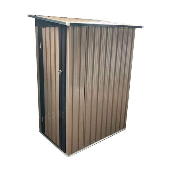 Ula 4 ft. W x 2 ft. D Pent Roof Metal Storage Shed with Side Hinge Door for Garden and Backyard (12 sq. ft. )