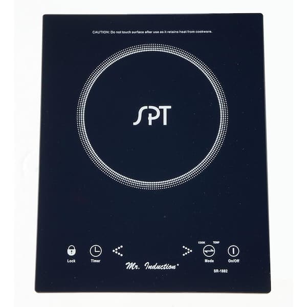 SPT 1650W 11.75 in. Countertop/Built-In Induction Cooktop in Black with 1 Element