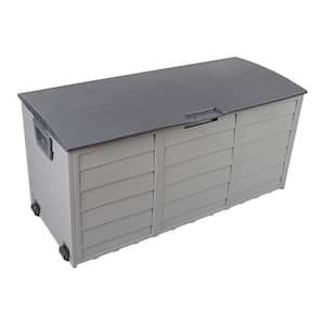 Winado 75 Gal. Grey Resin Deck Box 987182966716 - The Home Depot