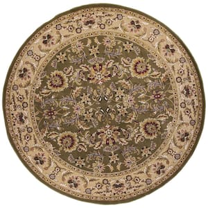 Caleb Green/Taupe 8 ft. Round Area Rug