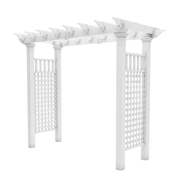 88"L x 32"W x 87"H Fairfield Grande Vinyl Arbor, White, VA84231